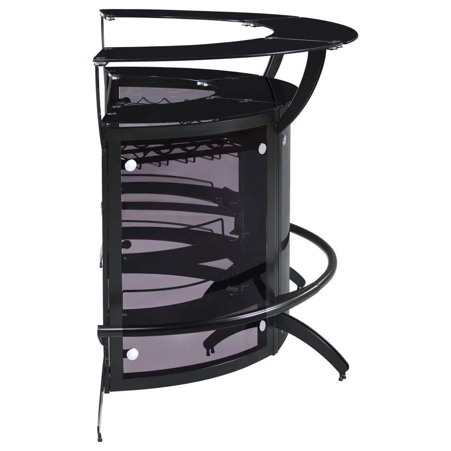 Dallas 3 Pc Black Curved Bar Set - Image 8