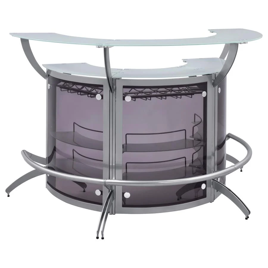 Dallas 3 Pc Free Standing Bar - Silver or Black - Image 3