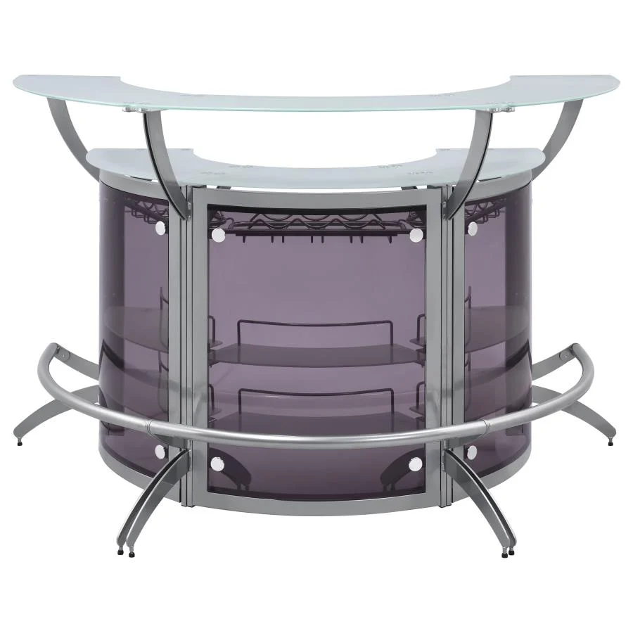 Dallas 3 Pc Free Standing Bar - Silver or Black - Image 4