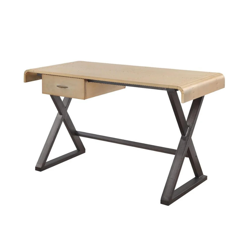 Danton 92424 Office Desk by Acme - Gold Aluminum - Image 2