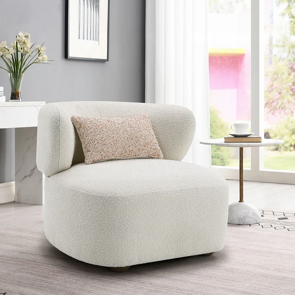 Darius Beige Boucle Accent Chair AC02589
