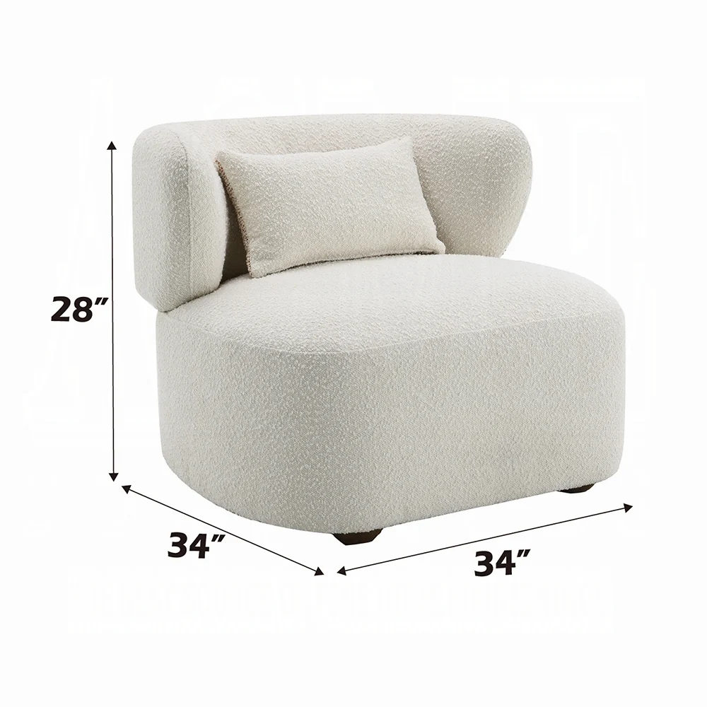 Darius Beige Boucle Accent Chair AC02589 - Image 9