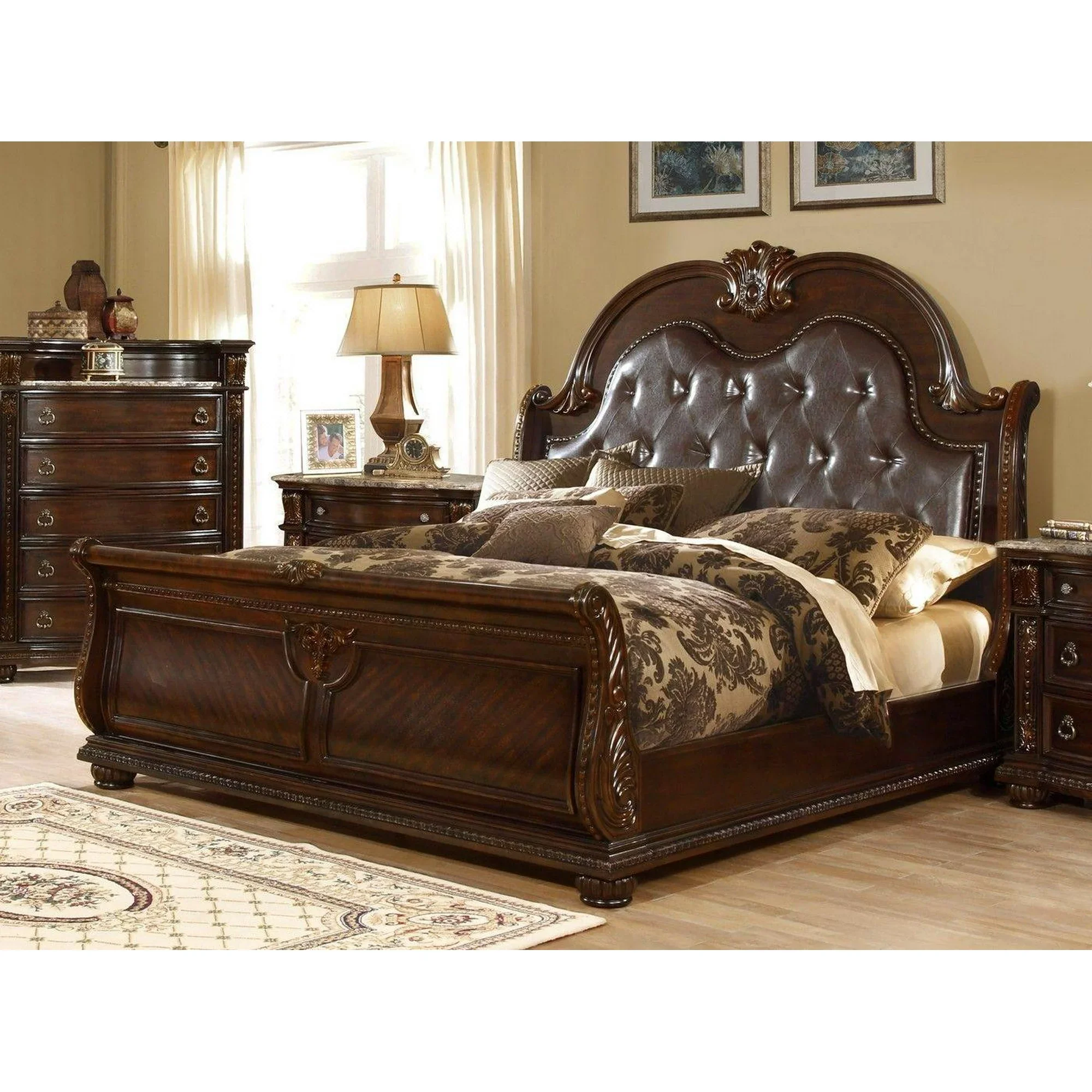 B9505 Dark Cherry Bedroom Collection - McFerran Home - Image 2