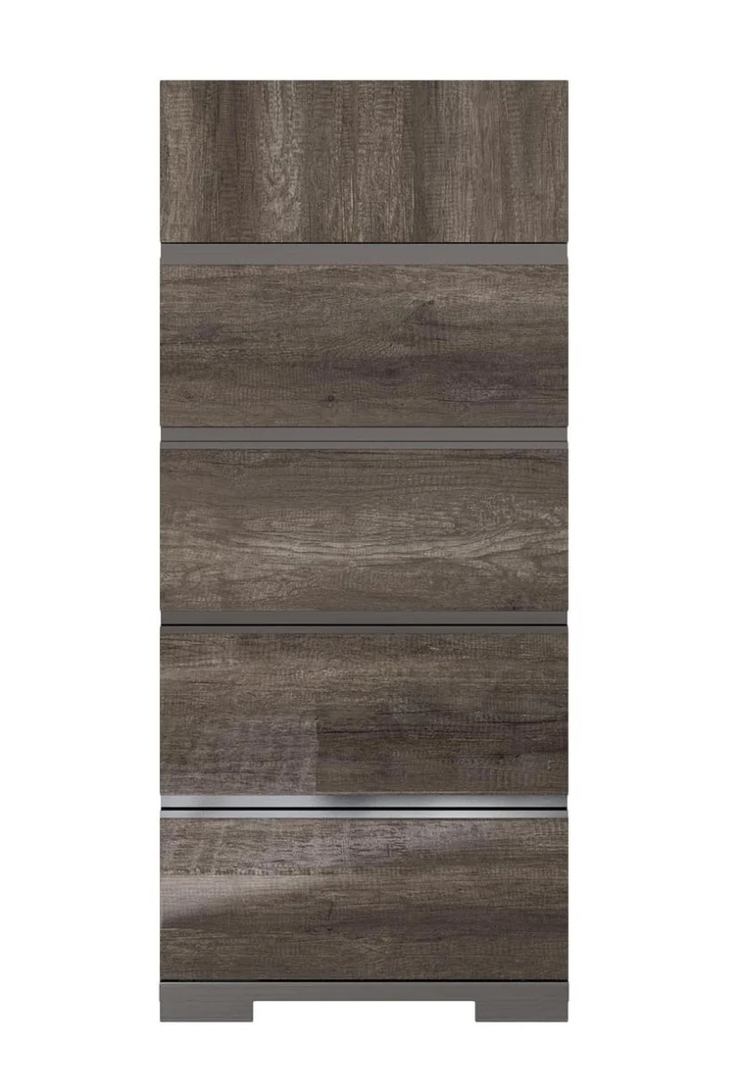 Dea High Gloss Oak Bedroom Collection - Made in Italy - Image 13