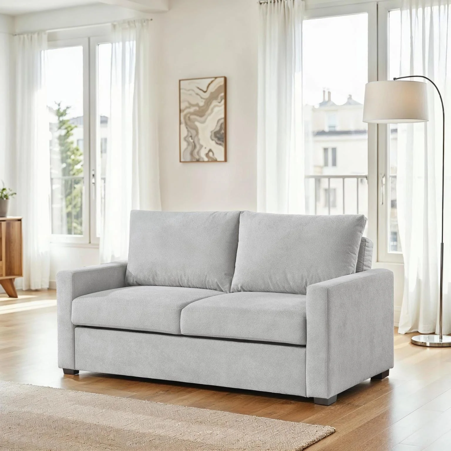 Dena 9806 Light Gray Sofa Sleeper - Image 11