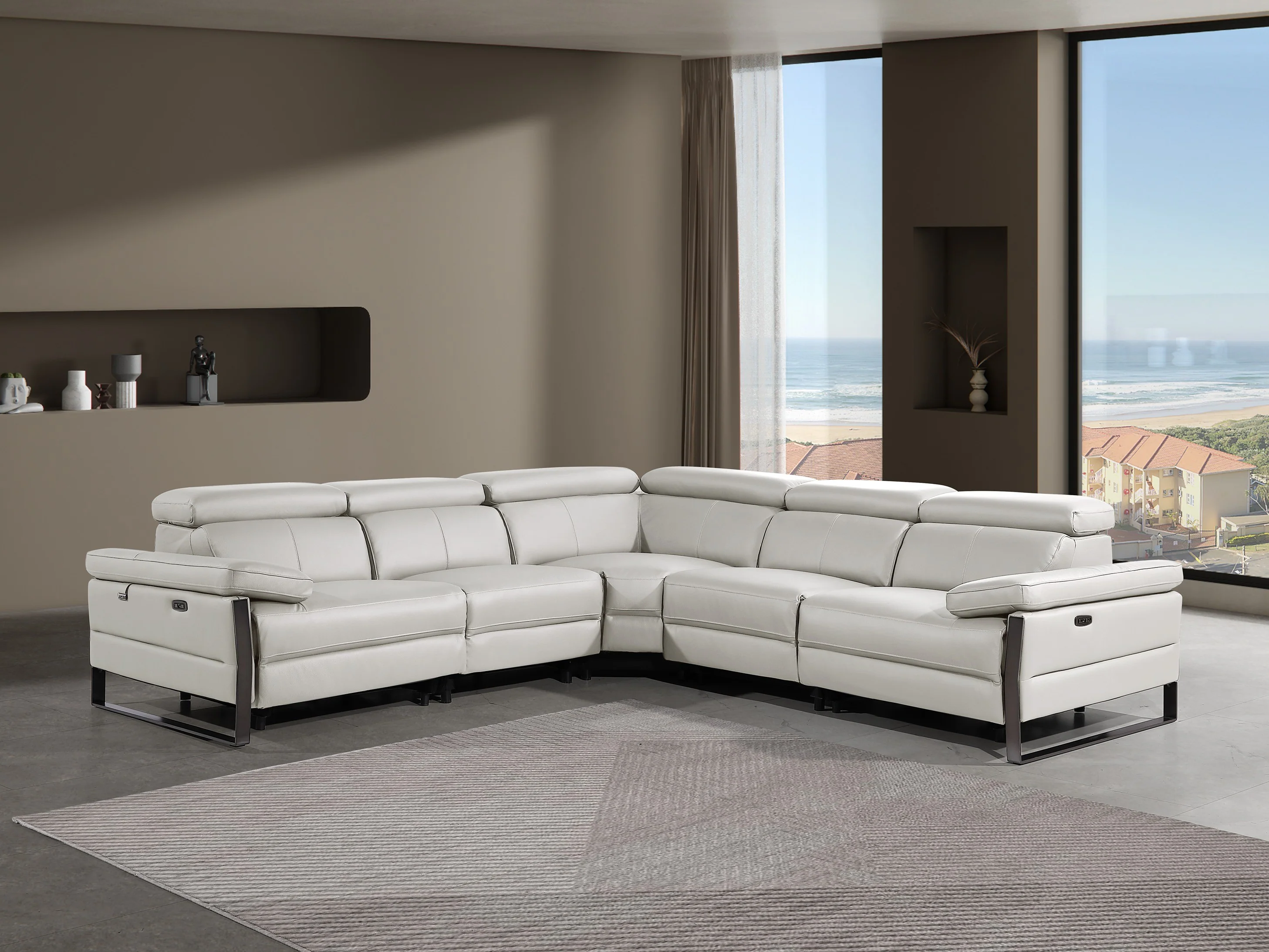 Divanitalia 1246 Power 5 Pc Sectional