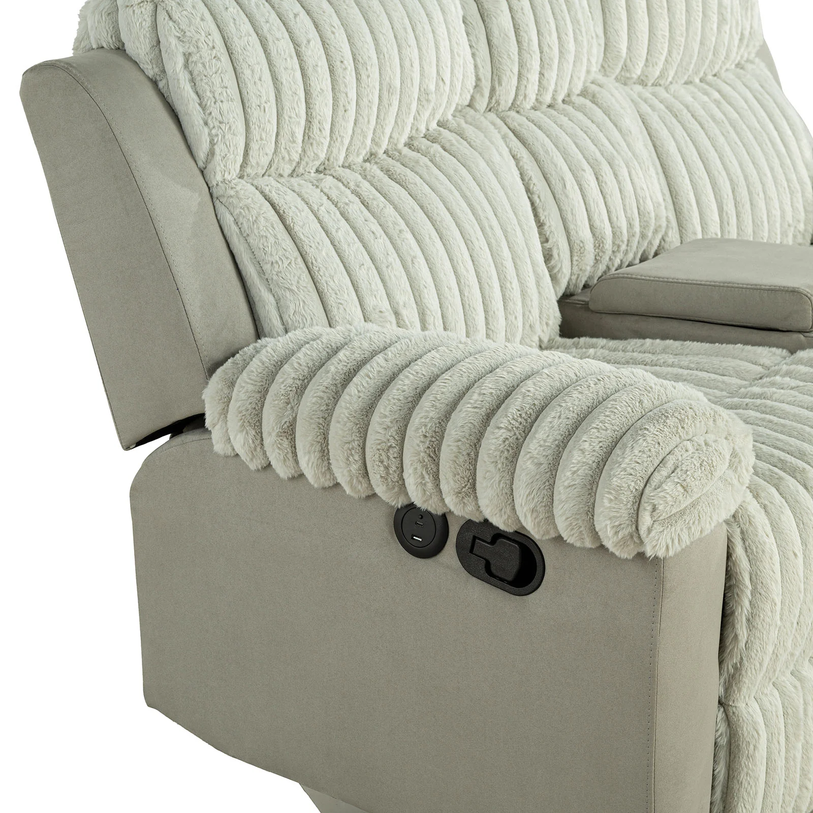 Dionysus Gray Sofa & Loveseat FM64004GY-SF-M - Image 9