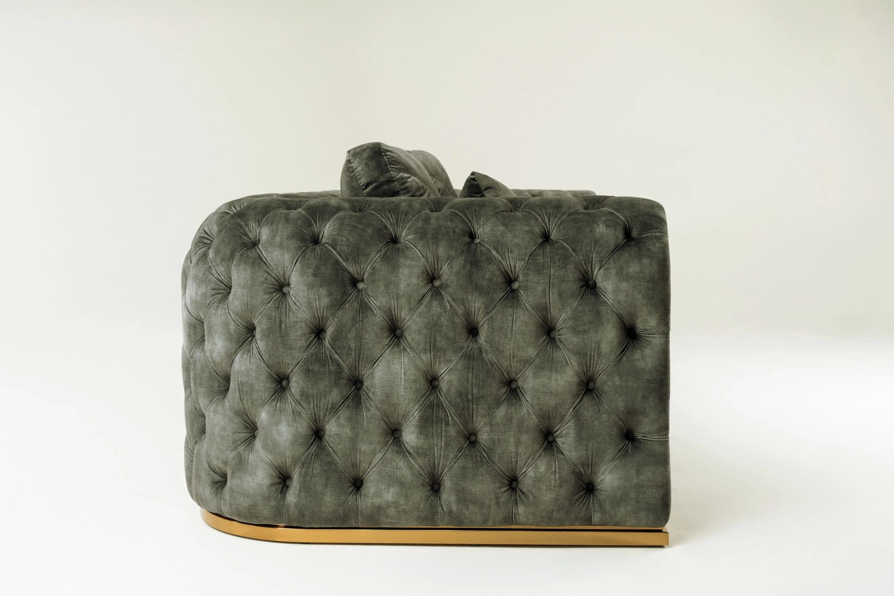 Divani Casa Dosie - Grey Velvet Sofa - Image 5