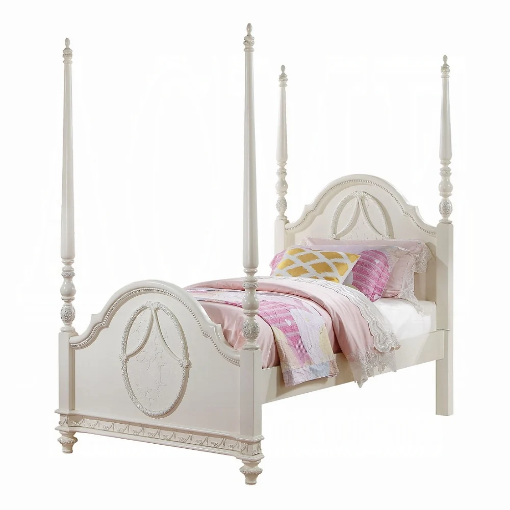 Dorothy Ivory Canopy Bed w/Trundle BD02261T - Image 3