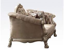 Dresden Sofa Collection 52090 ~ Bone Velvet - Image 3