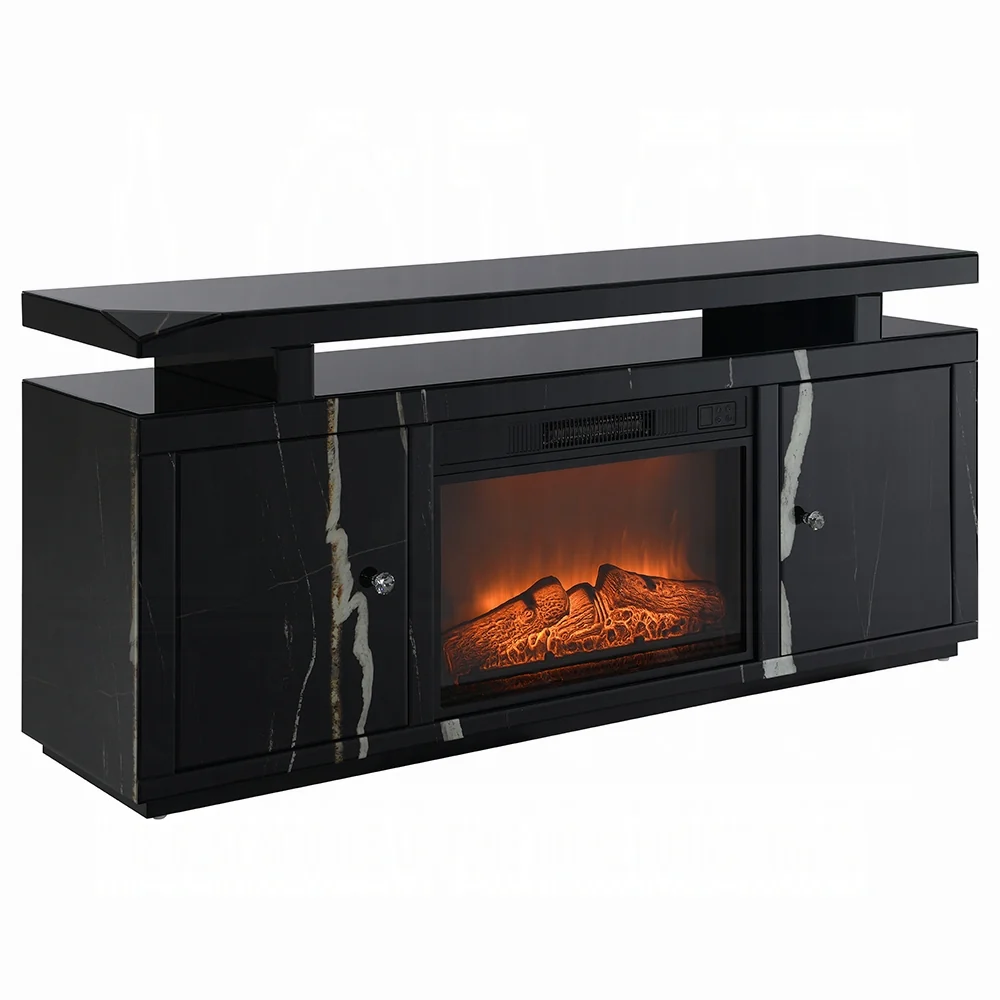 Drisana Black TV Stand w/Fireplace LV03868 - Image 2