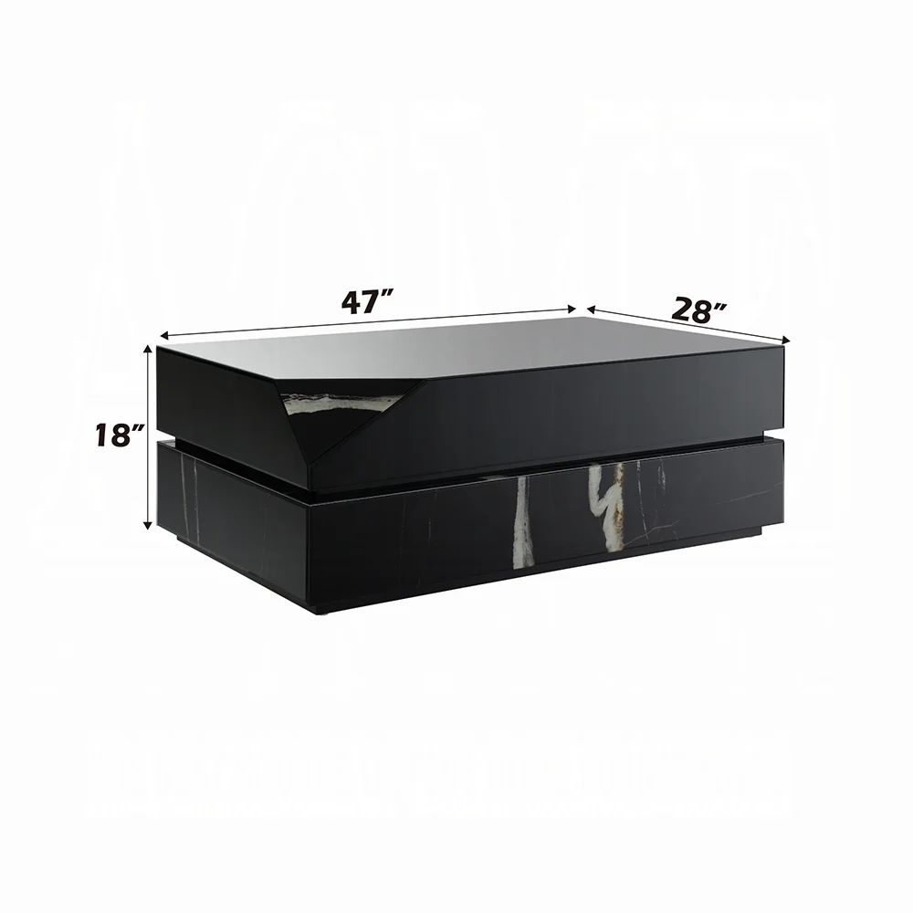 Drisana LV03865 Black Marble Occasional Tables - Image 6