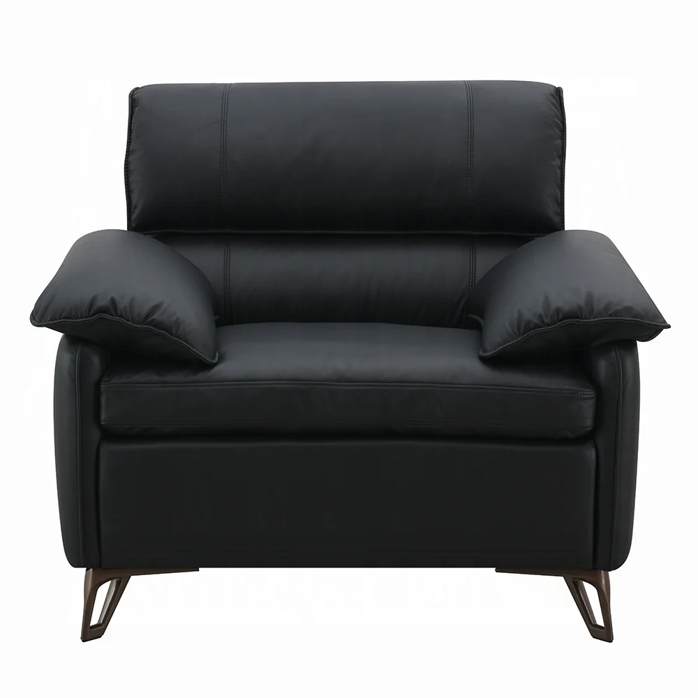 Eileen Black Top Grain Leather Chair LV03702 - Image 3