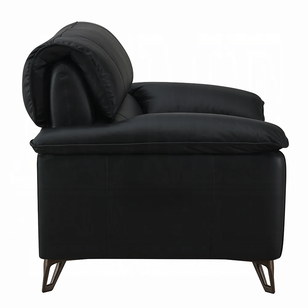 Eileen Black Top Grain Leather Chair LV03702 - Image 4