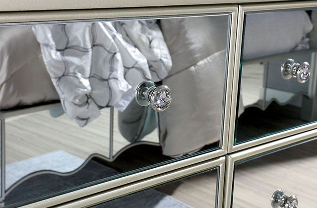 Eliora Glam Bedroom Collection - Silver Finish - Image 6