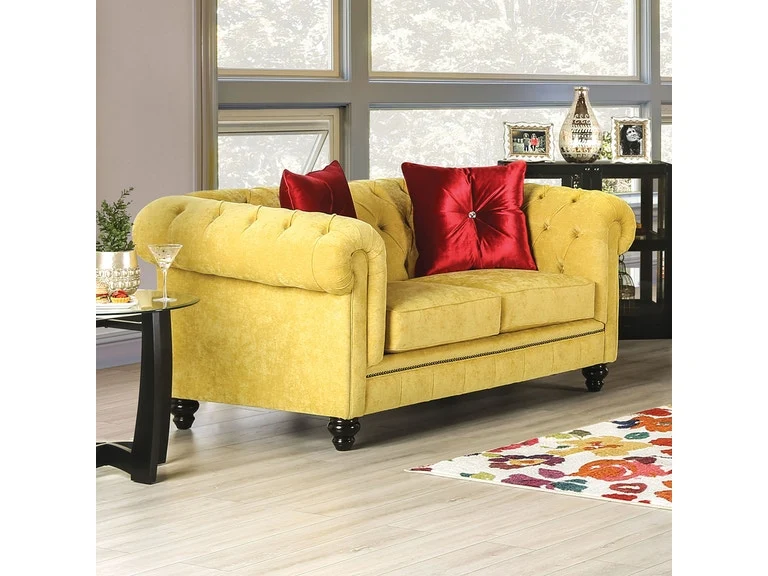 Eliza Glam Sofa Collection SM2284 - Rolled Arms - Image 2