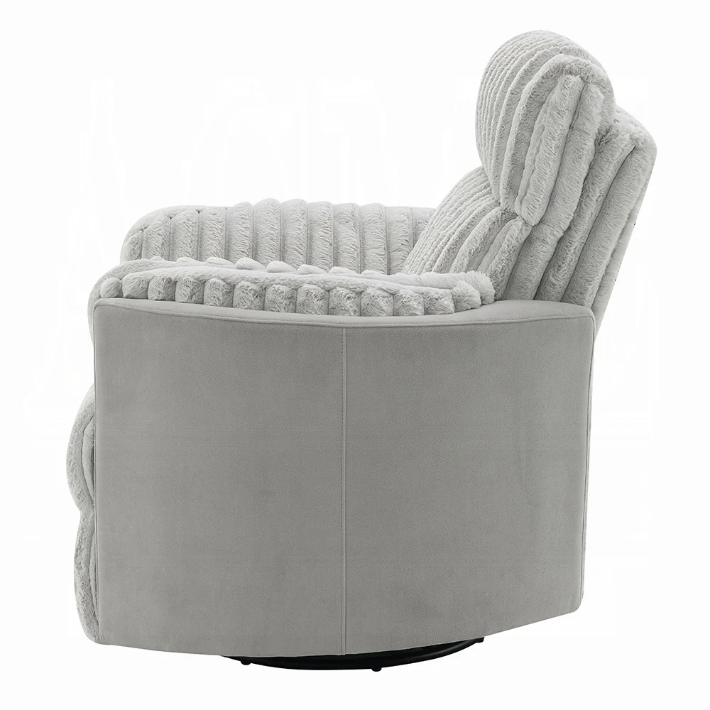 Emee Gray Corduroy Recliner LV04640 - Image 5
