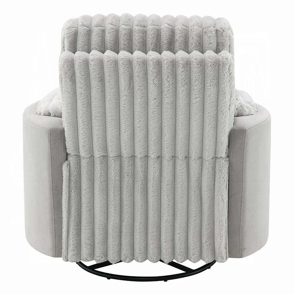 Emee Gray Corduroy Recliner LV04640 - Image 6