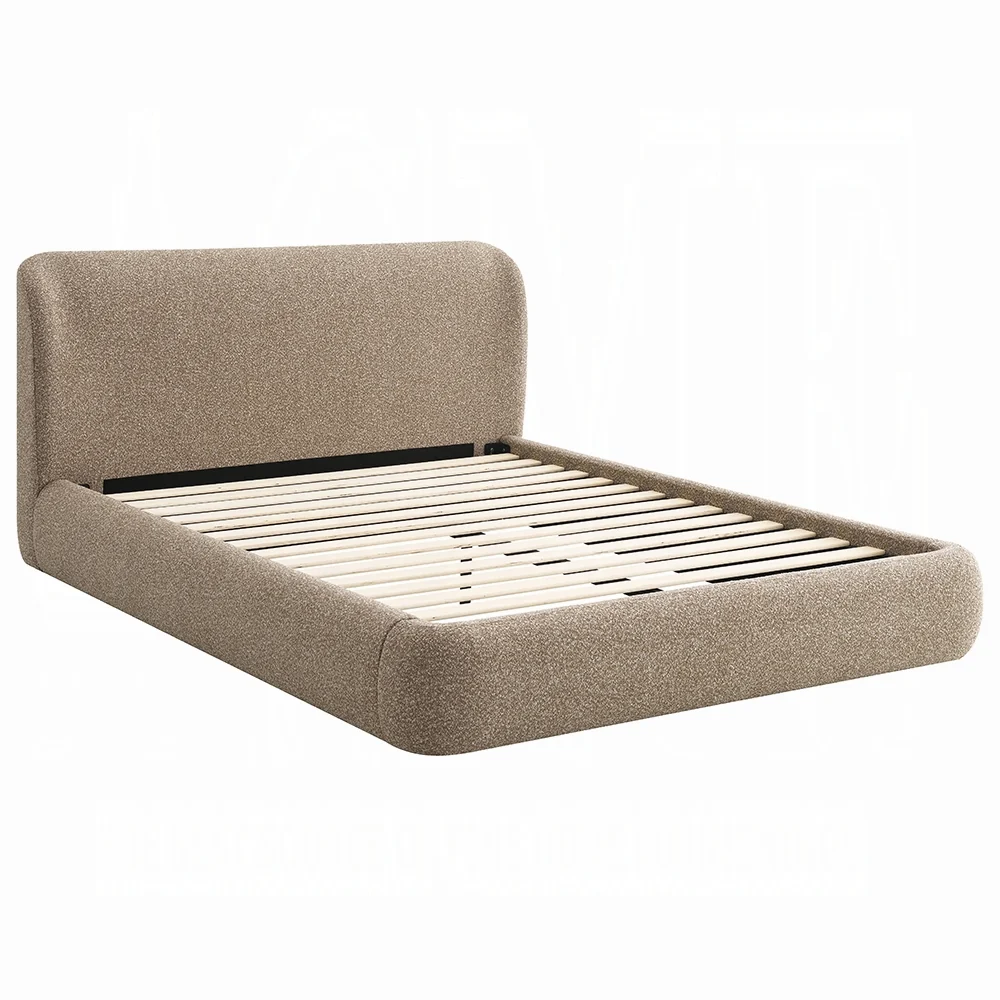 Erica Dark Beige Tweed Platform Bed BD05442Q - Image 2