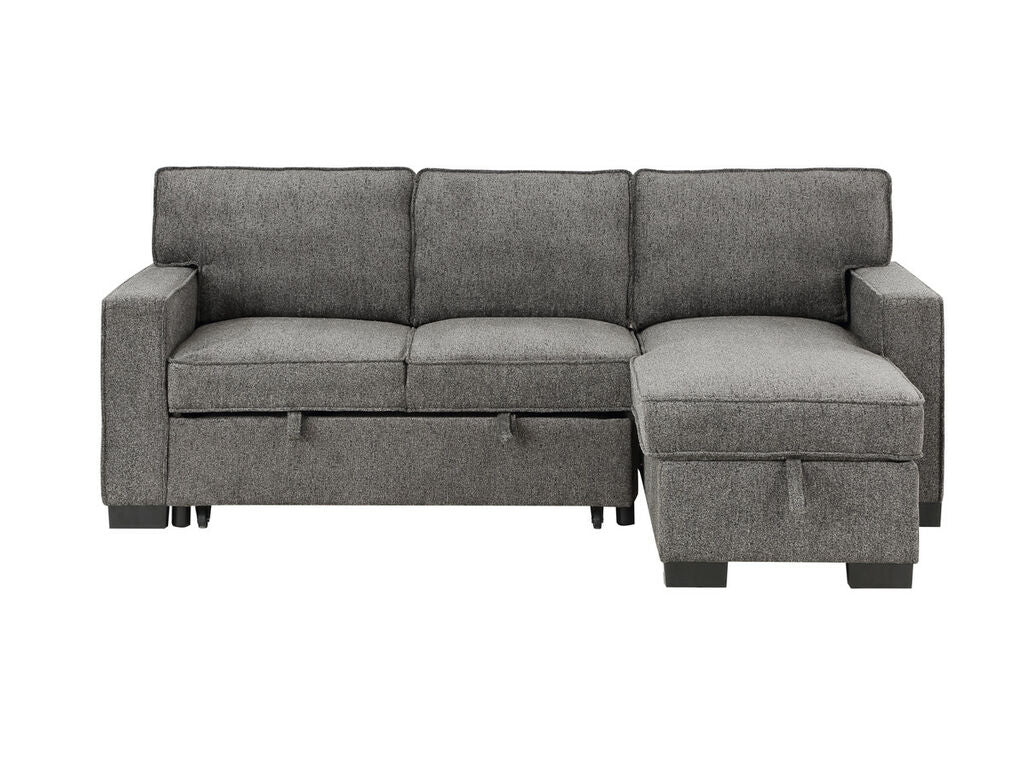 Estelle Dark Gray Reversible Sleeper Sectional - Image 3