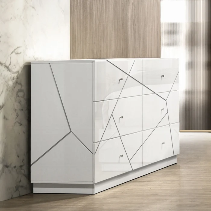 Esther High Gloss White Bedroom Set by Acme - Image 4