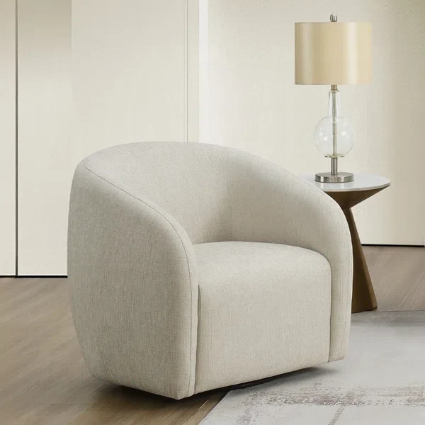 Etienne Beige Linen Swivel Chair LV03582