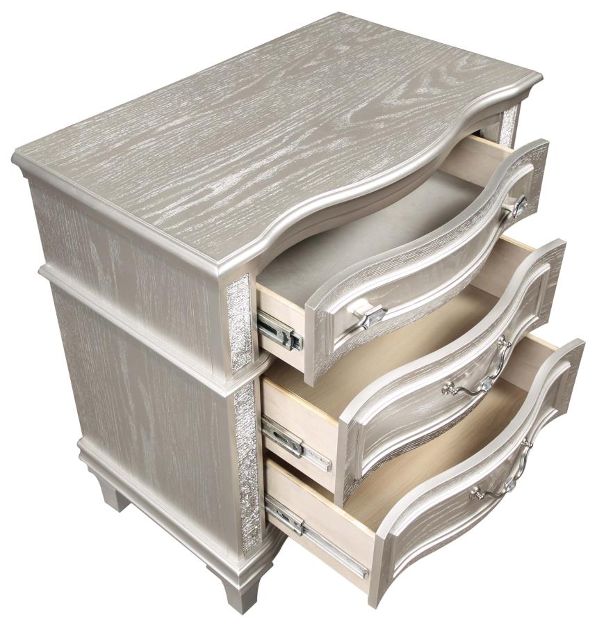 Evangeline 3 Drawer Nightstand 223392 - Image 4