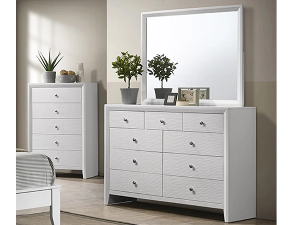 Evan B4710 White 4 Pc Queen Bedroom Set - Image 6