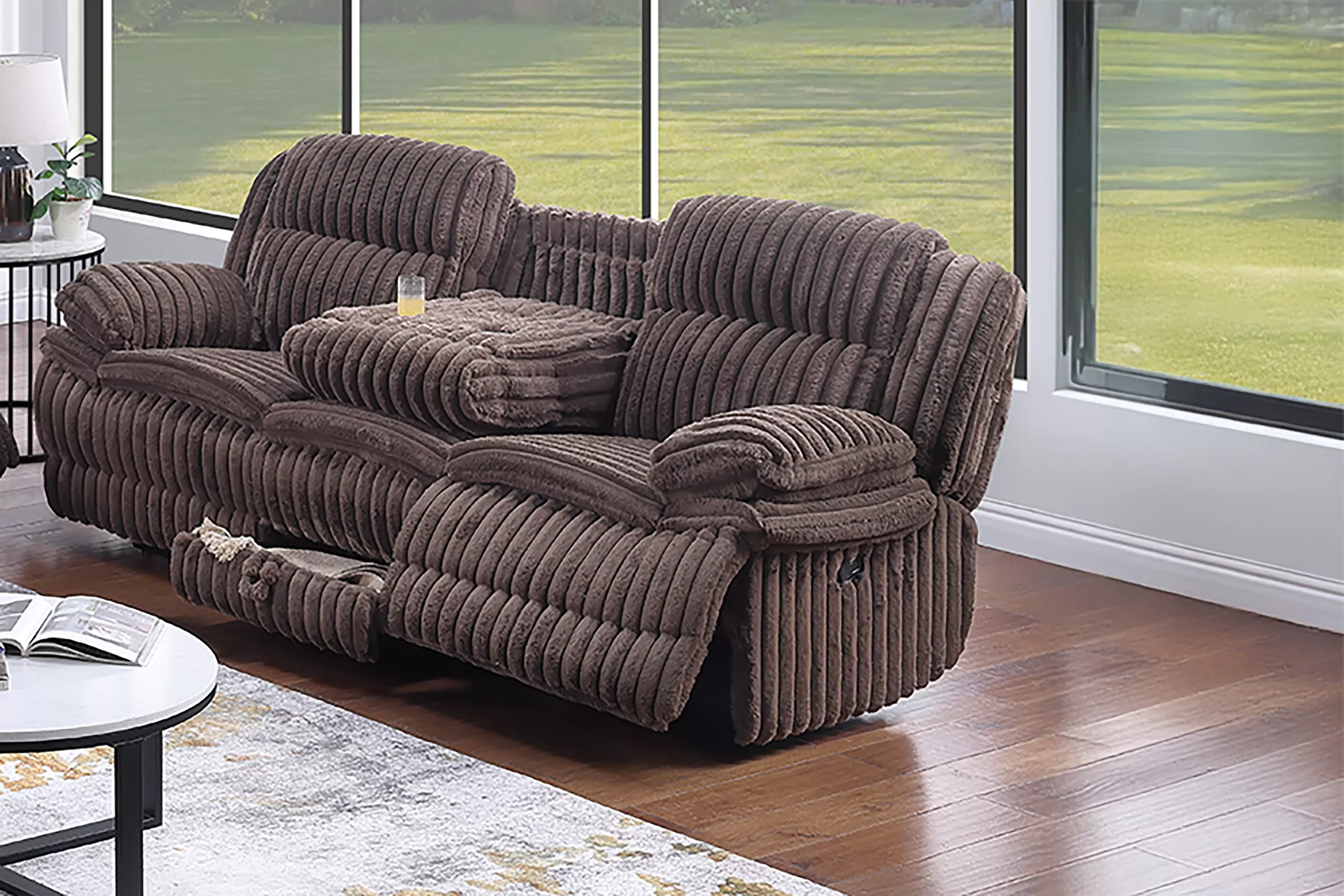 F8136 Fur Like Jumbo Corduroy Sofa Set - Image 2