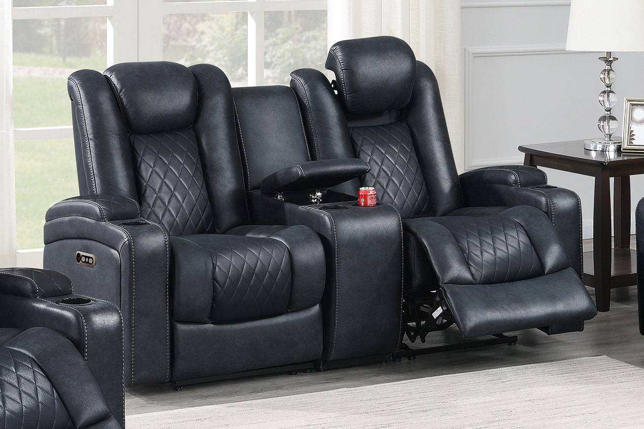 F86329 Blue Power Reclining Living Room Set - Image 3