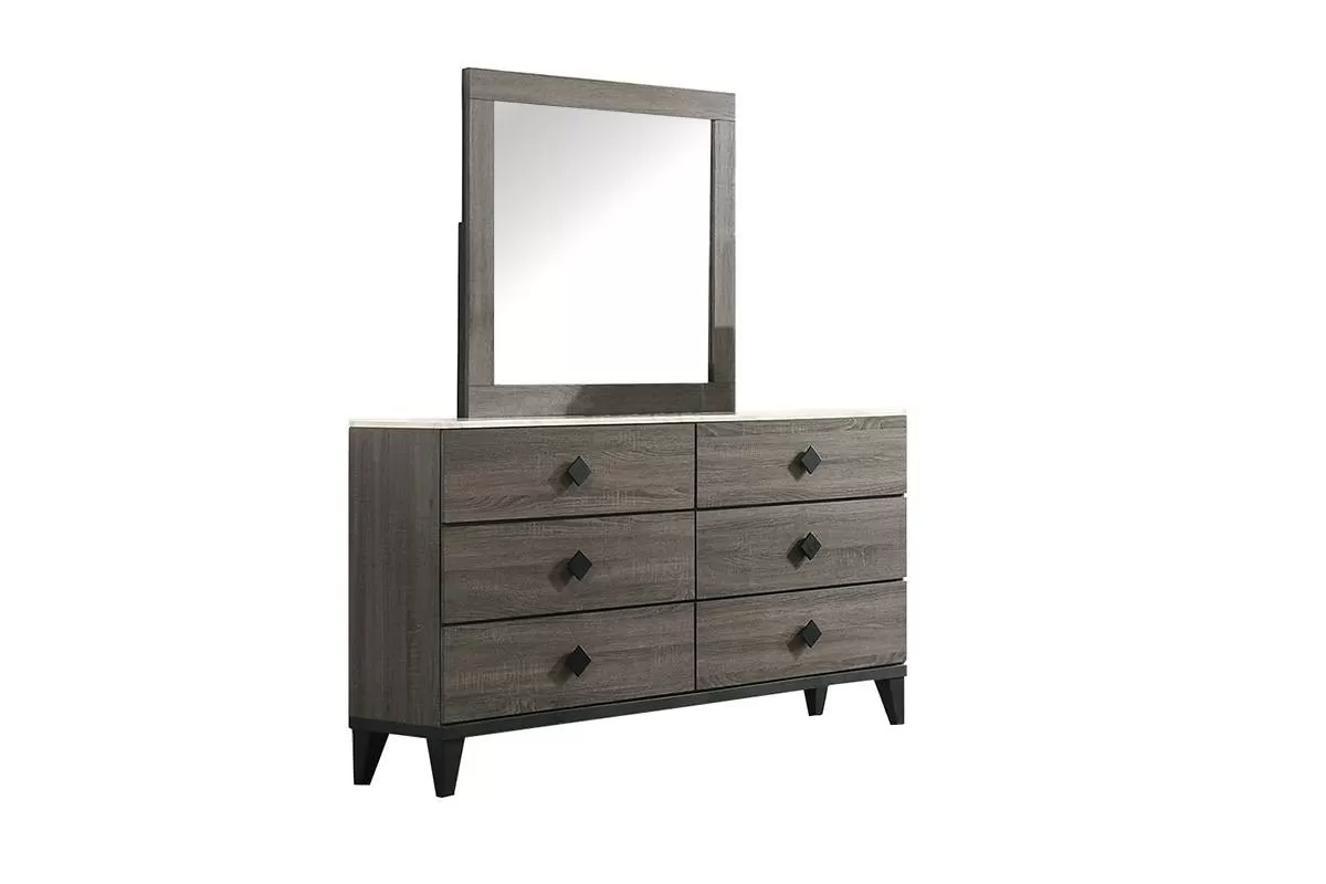 F9560 Grey Bedroom Set 4 Pc King - Image 2