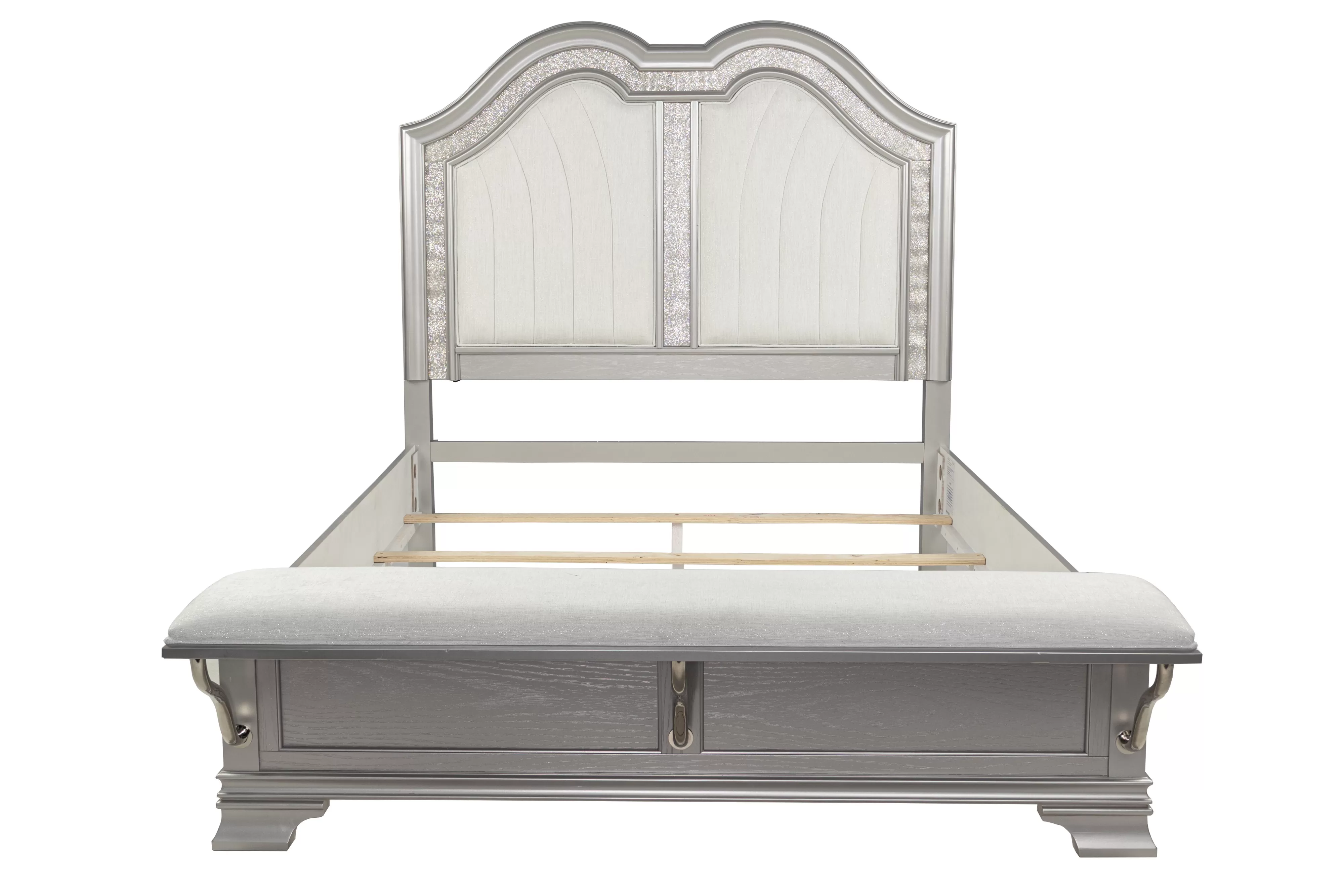 F9671 Gray 4 Pc Bedroom Set w/LED Headboard - Image 3