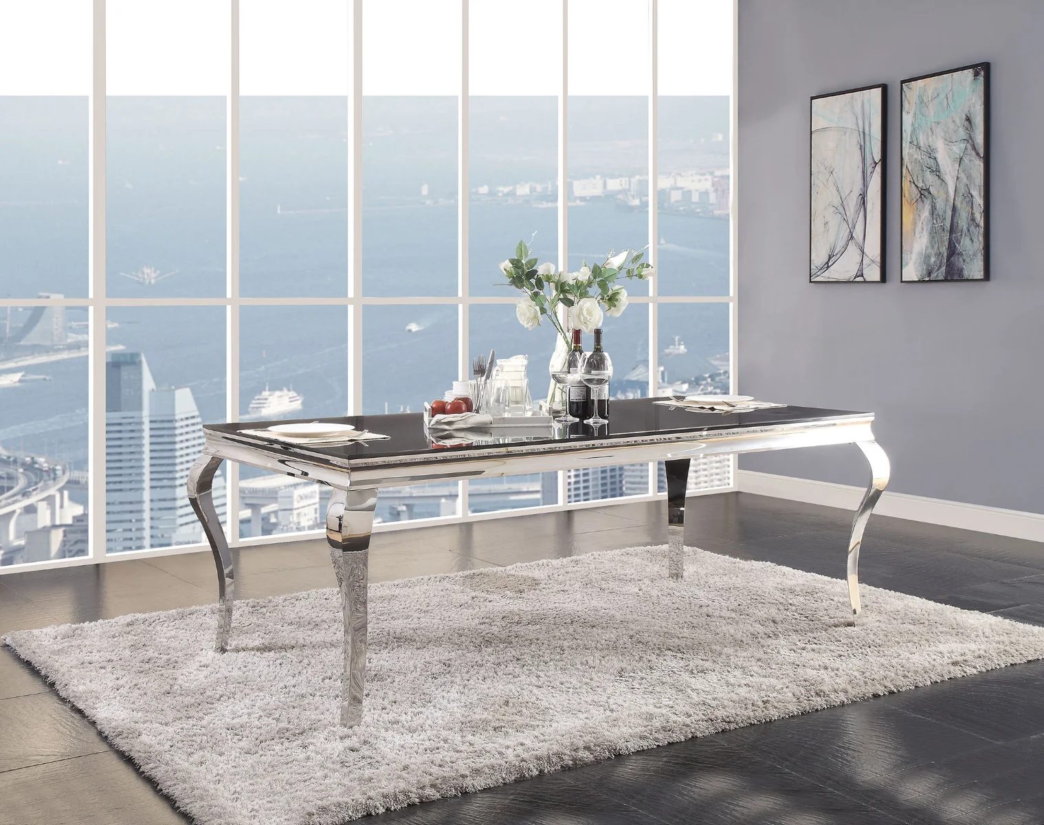 Fabiola Dining Collection by Acme Furniture - Stainless Steel - Image 3
