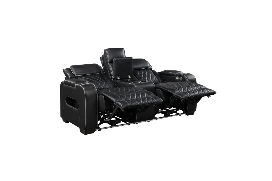 Fairway Black 2 Pc Living Room Set - Power Recliners - Image 10
