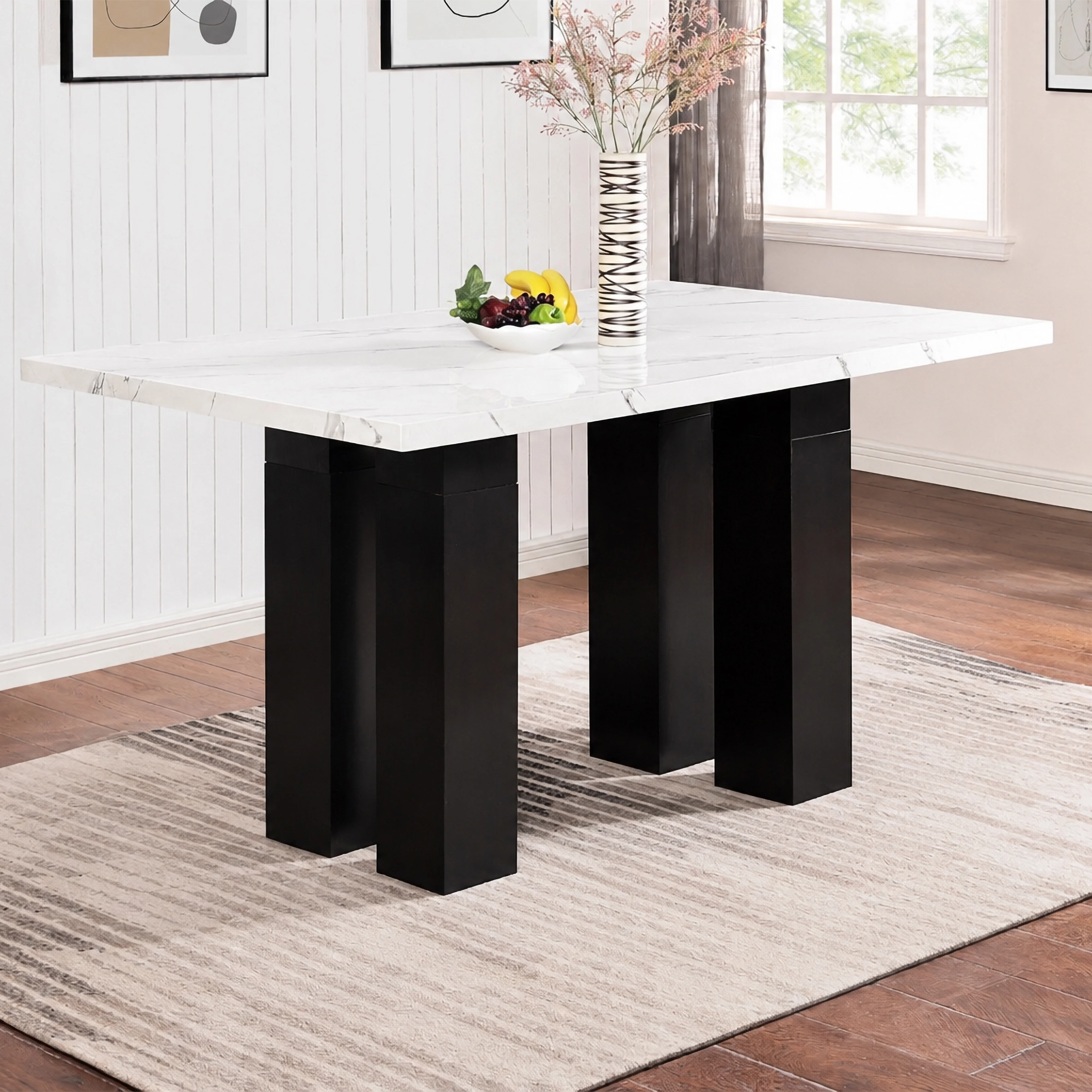 Faust Adjustable Height Dining Set Marble Top - Image 4