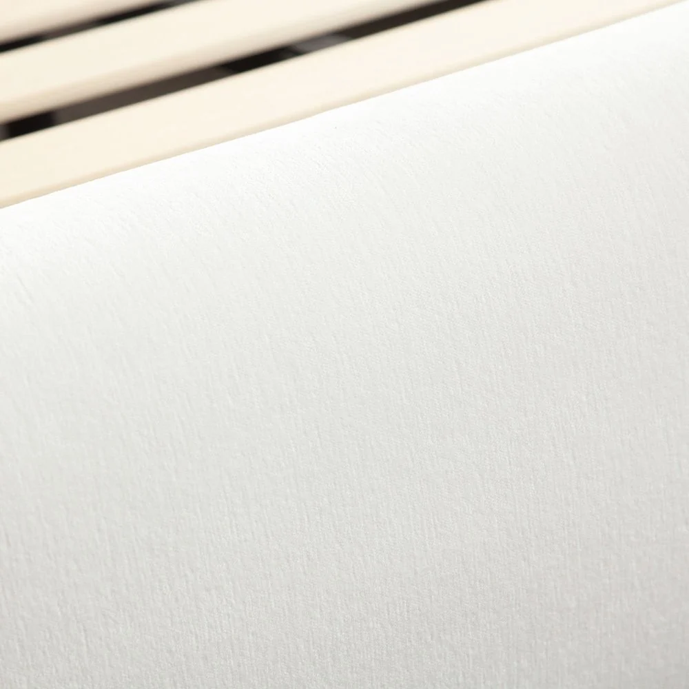Fox Platform Bed White Faux Shearling - Image 3