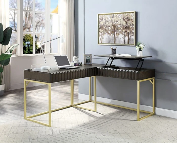 Freiburg Corner Lift-Top Desk - Walnut