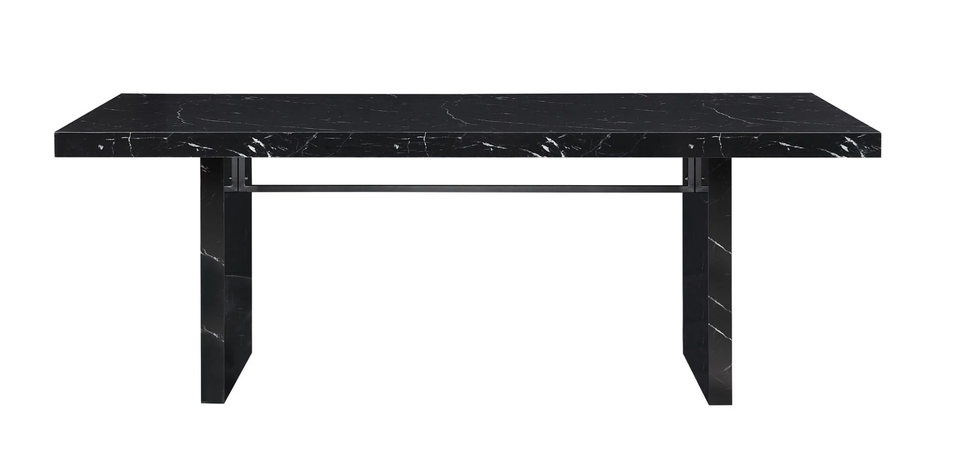 Vilo Home Futura 7 Pc Black Marble Dining Set - Image 3