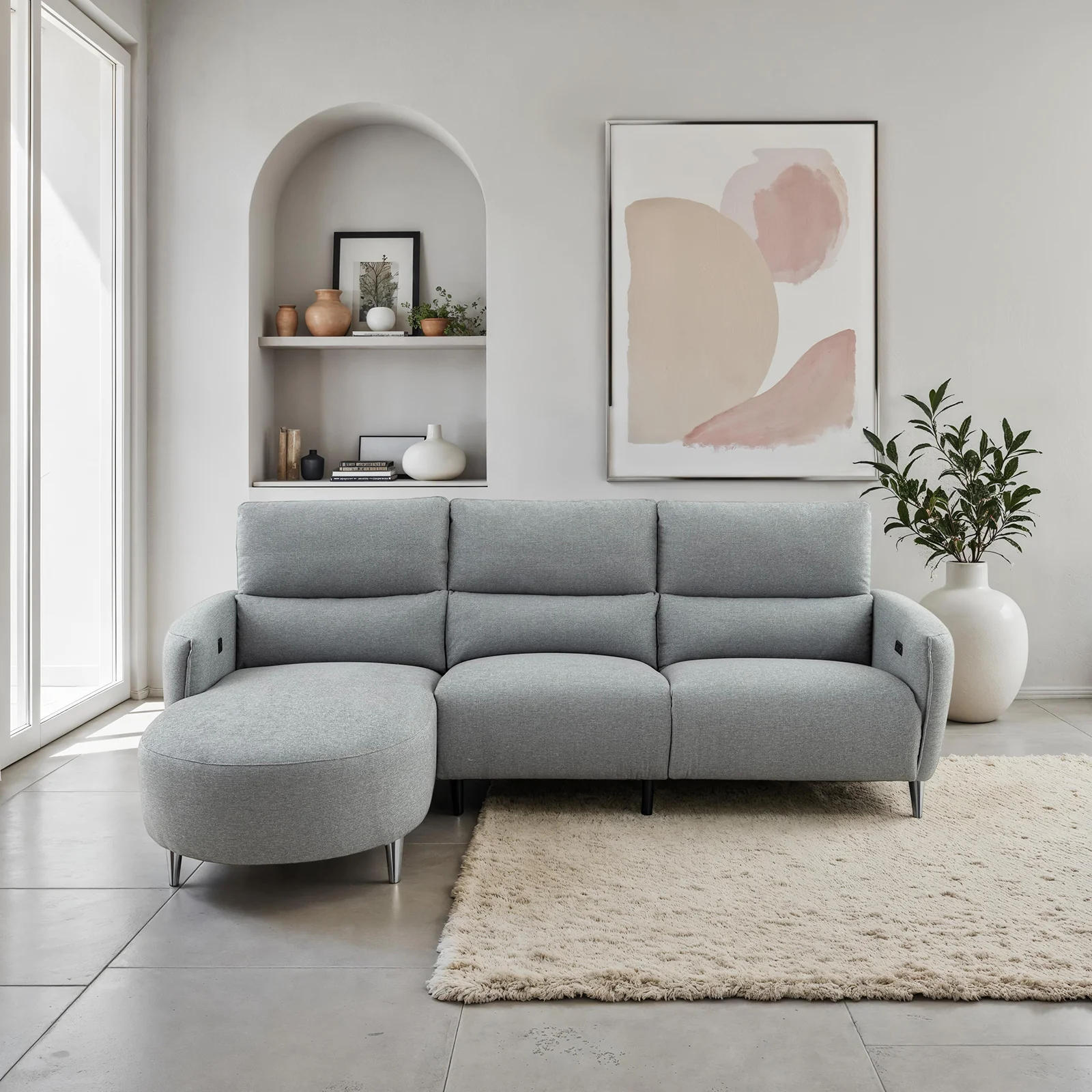 Galten Modern Motion Sectional - 3 Colors - Image 3