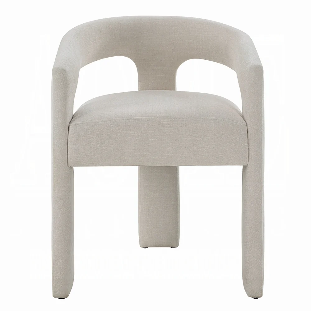 Gamarya White Chenille Chair - Set of 2 - Image 3