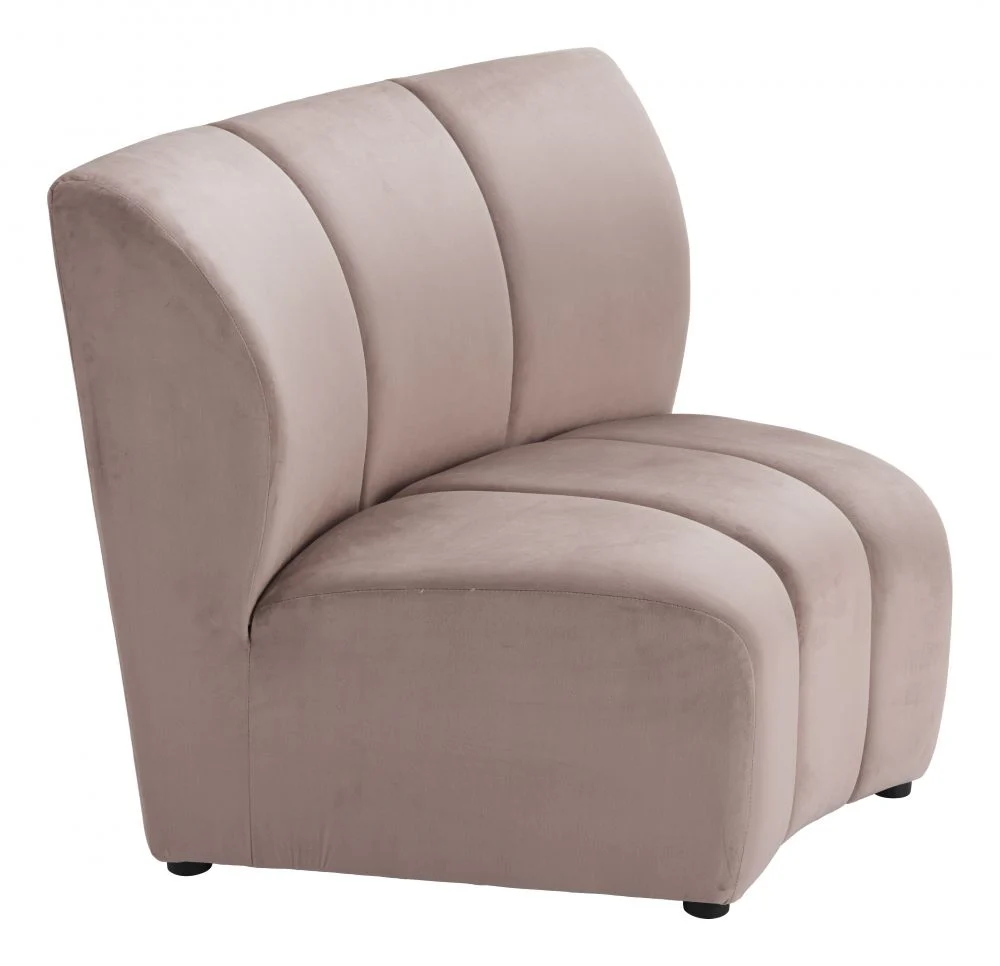 Garbi Beige Velvet Chair 110295 - Image 2