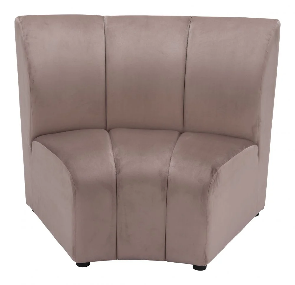 Garbi Beige Velvet Chair 110295 - Image 4