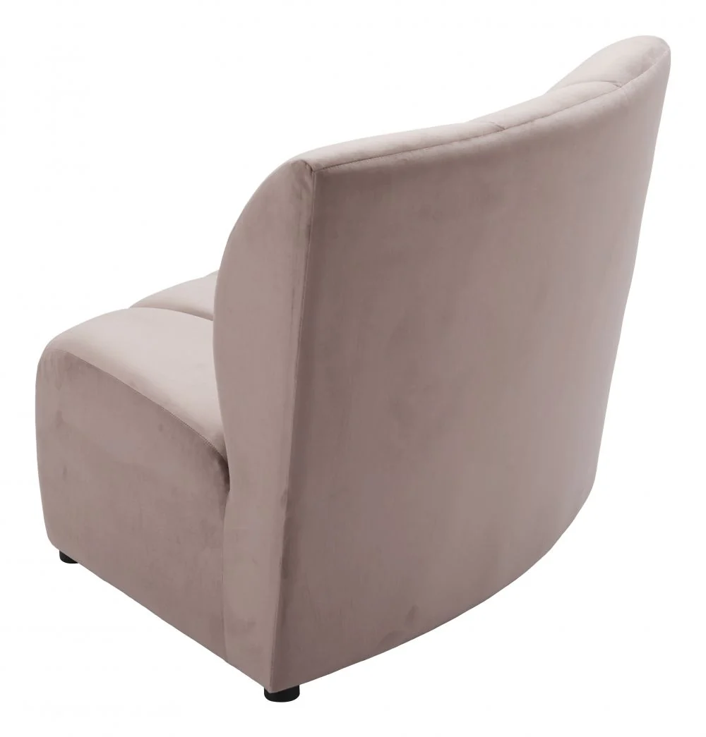 Garbi Beige Velvet Chair 110295 - Image 6