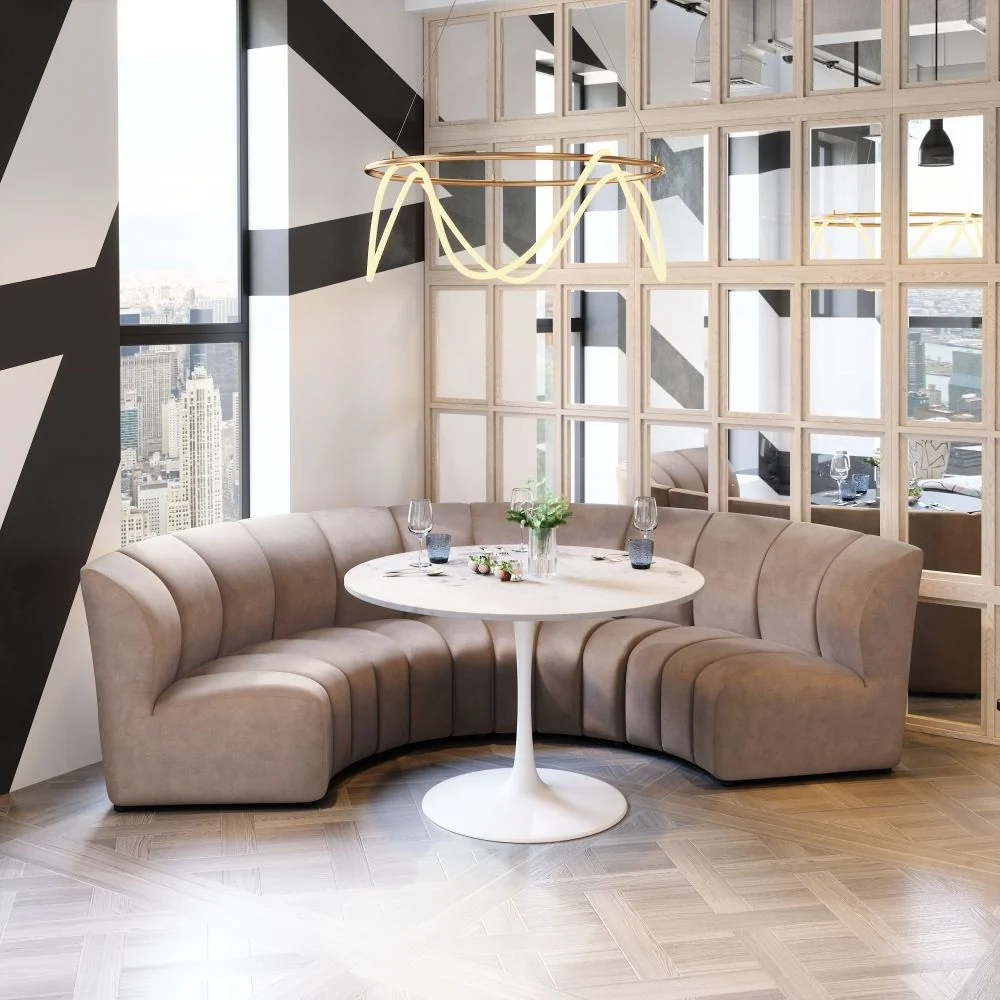 Garbi Modular Velvet Sectional - Beige or Black - Image 2