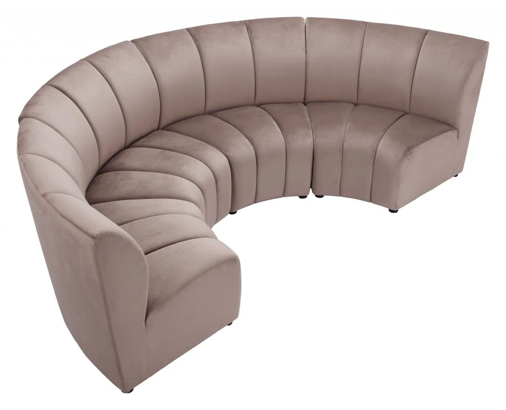 Garbi Modular Velvet Sectional - Beige or Black - Image 3