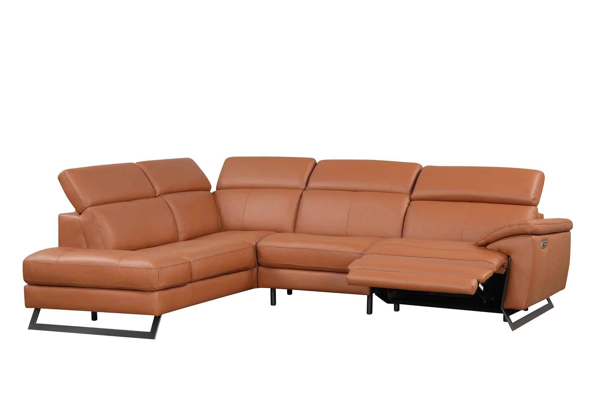 Gea Cognac Full Leather Sectional by ESF - Image 2