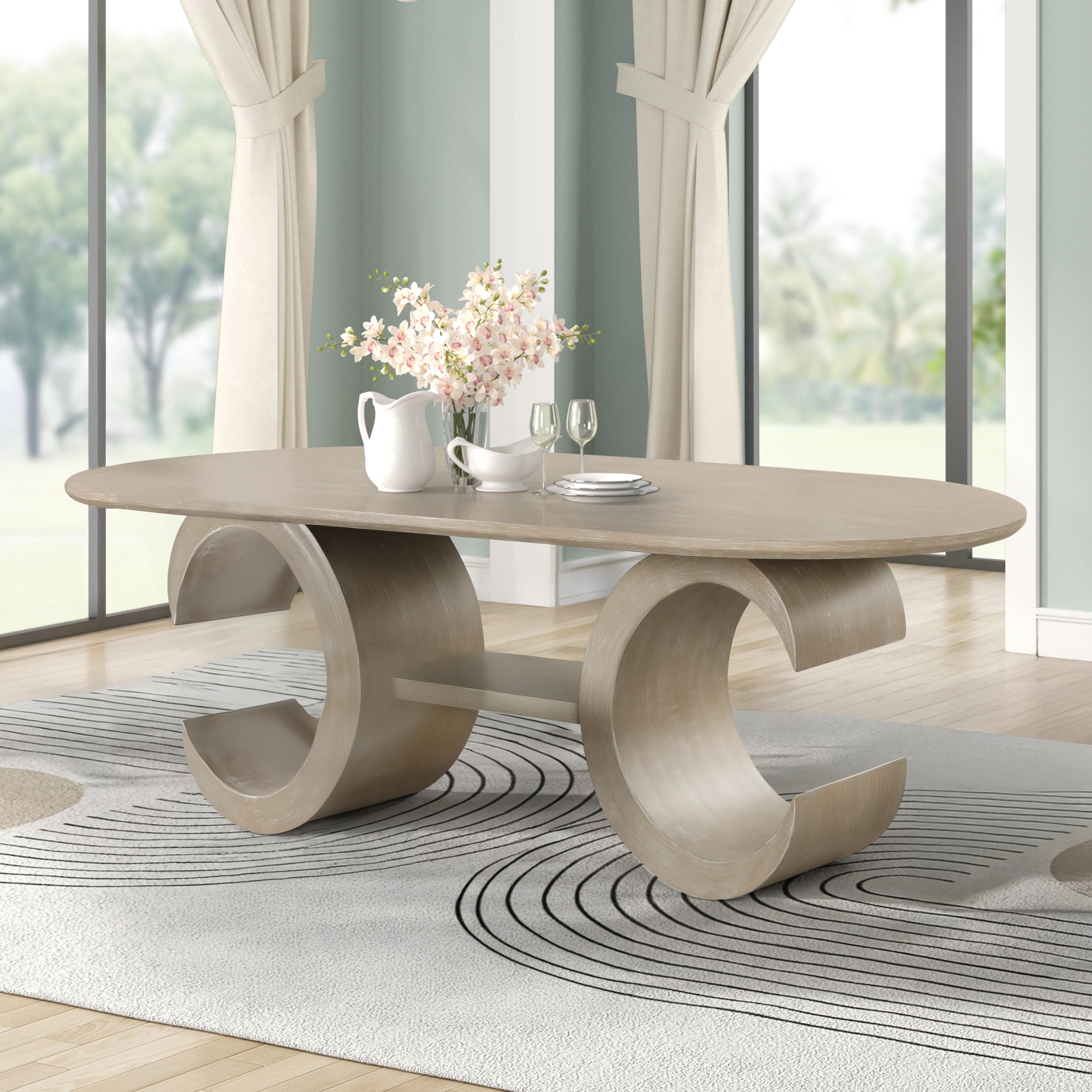 Gwendolyn Gray 7 Pc Dining Set - 2 Chair Choices - Image 2