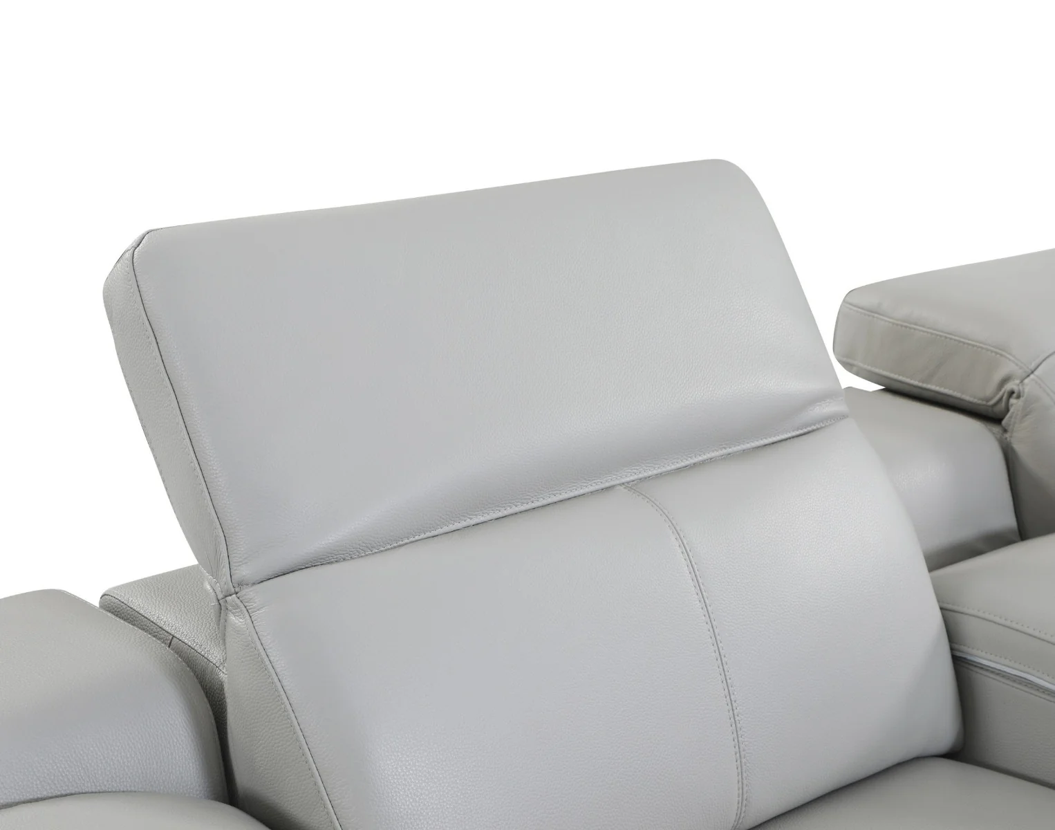 Global 9762 Genoa 6 Pc Power Sectional - Light Grey - Image 5
