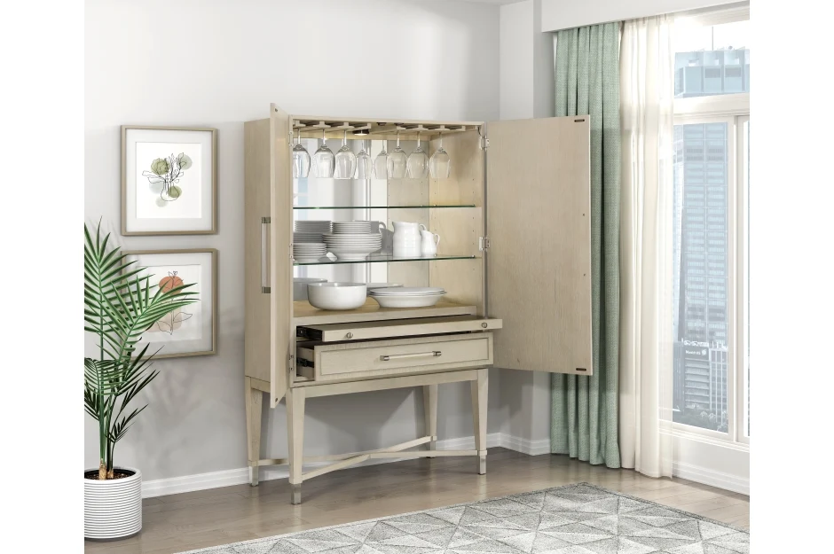 Genoa Light Oak Bar Cabinet 1312-44C - Image 2