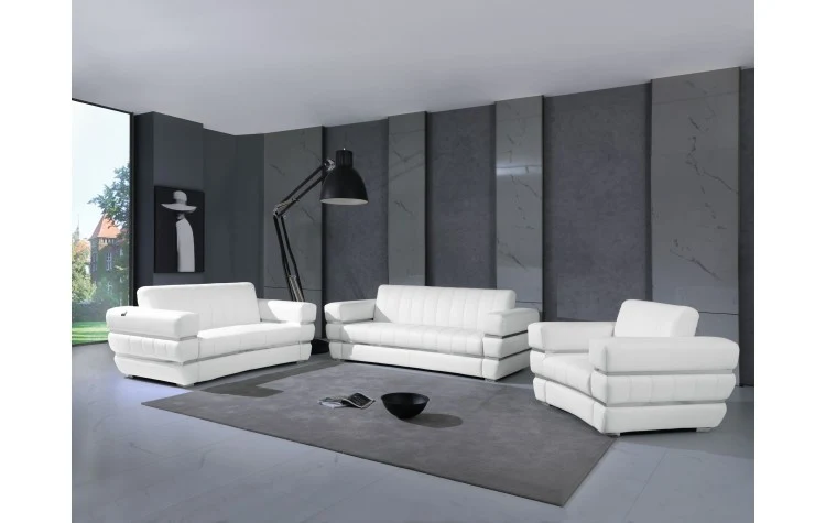 Global United 904 Gianna Genuine Italian Leather Sofa - 3 Colors - Image 2